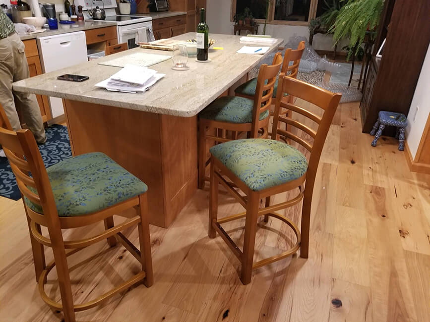 Holland's 3140 Hampton Wood Bar Stools in Customer's Kitchen