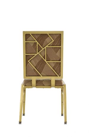 IH Seating Serendipity Modern Dining Side Chair - Stackable - in Gold - Back View
