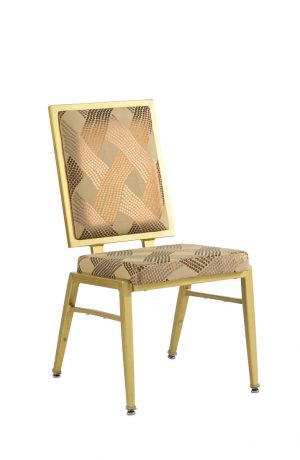 IH Seating Serendipity Modern Dining Side Chair - Stackable - in Gold - Front View