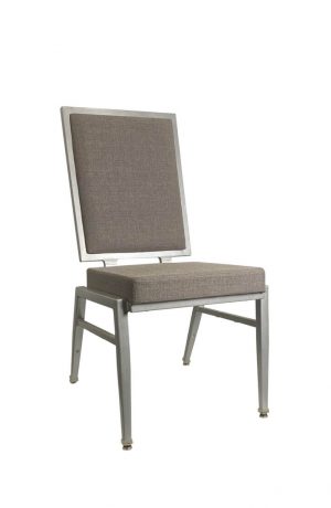 IH Seating Serendipity Modern Dining Side Chair - Stackable - in Silver - Front View