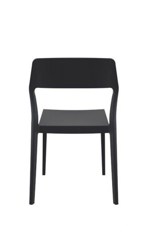 IH Seating Sierra Black Modern Dining Chair with Curved Back - Back