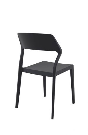 IH Seating Sierra Black Modern Dining Chair with Curved Back - Back Side