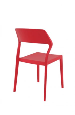 IH Seating Sierra Red Modern Dining Chair with Curved Back