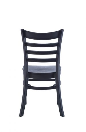 IH Seating Skye Outdoor Black Dining Chair with Ladder Back - Back View