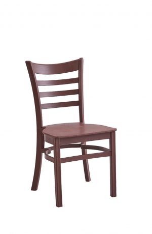 IH Seating Skye Outdoor Java Brown Dining Chair with Ladder Back - Back View