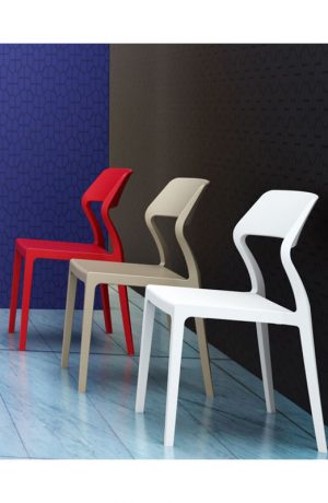 IH Seating Sierra Red, Taupe, and White Dining Chairs