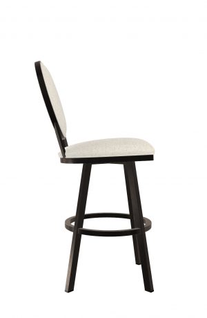 Metal Finish: Black Suede • Seat and Back Cushion: Loft Magnolia, fabric • 30″