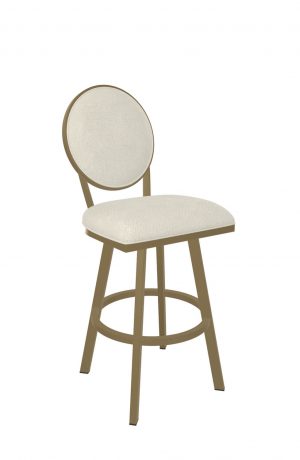 Wesley Allen's Marquis Modern Gold Swivel Bar Stool with Round Back