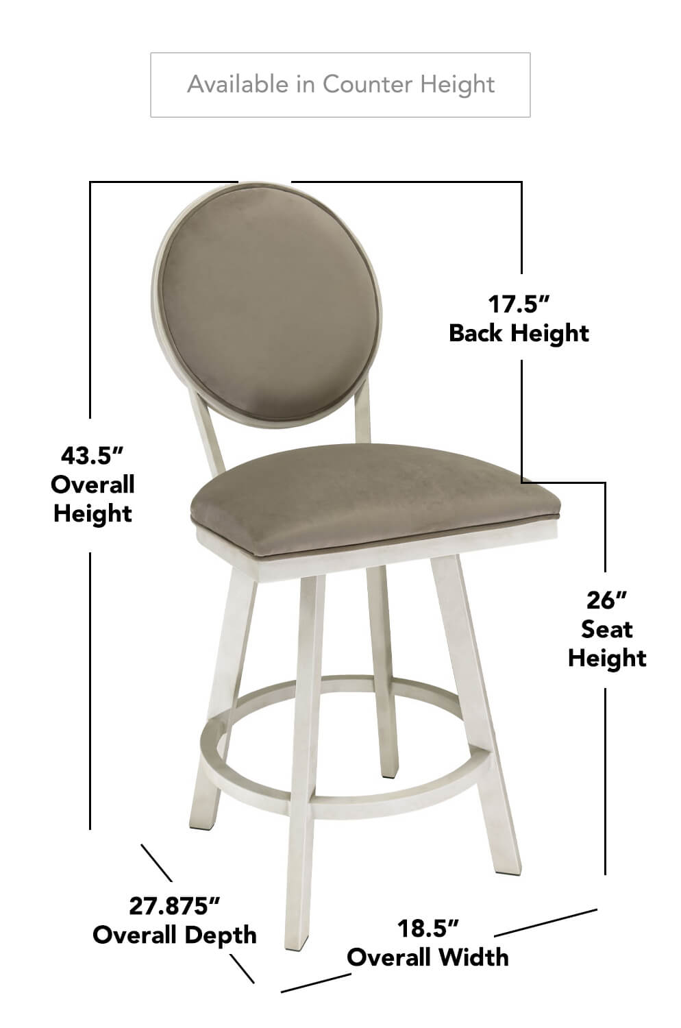 Wesley Allen's Marquise Counter Height Stool