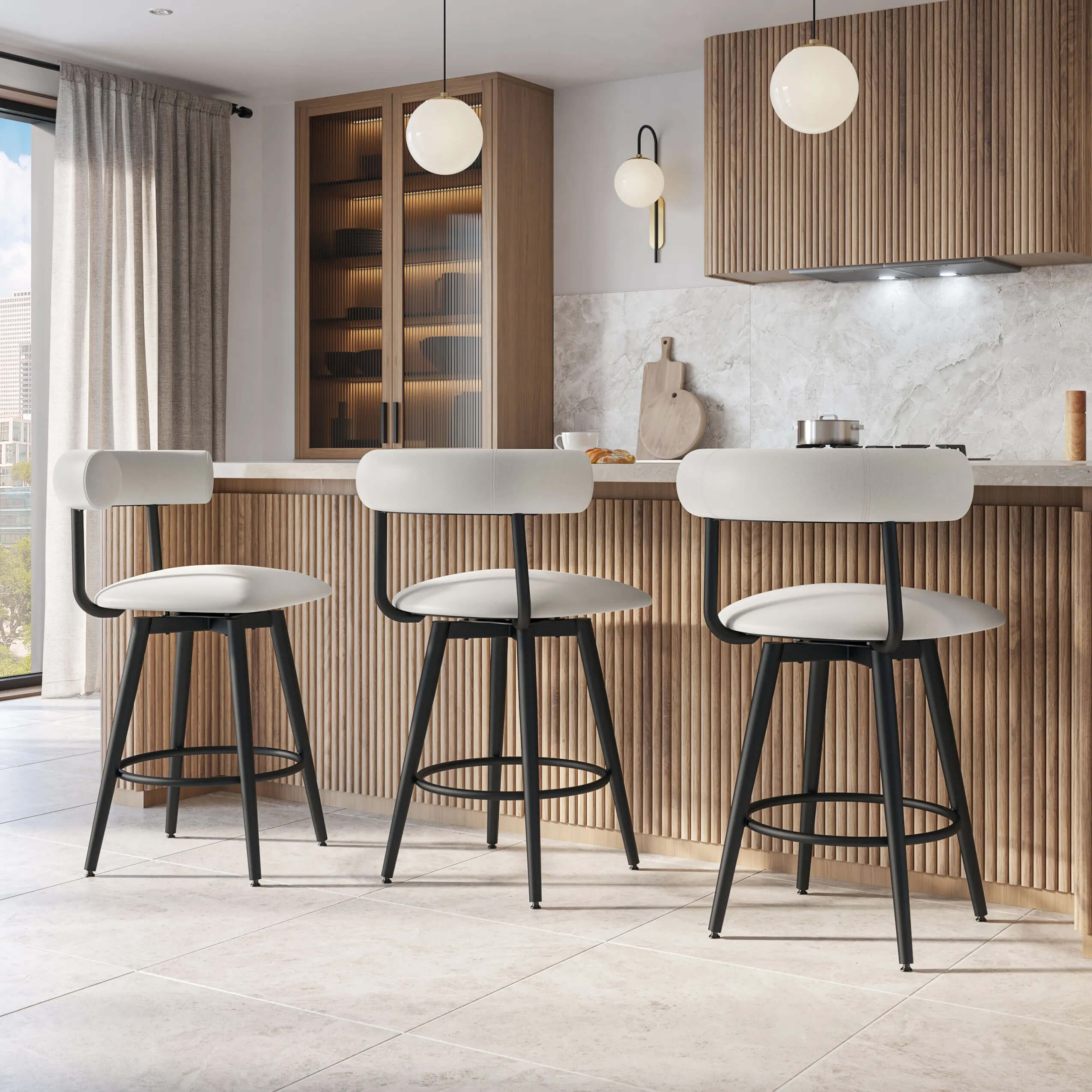 Barbara Swivel Stools by AMISCO