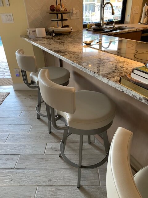 Most Popular Barry Swivel Bar Stools in Customer's Kitchen