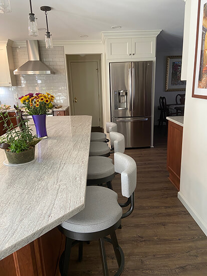 Most Popular Barry Swivel Bar Stools in Customer's Kitchen