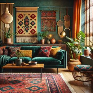 Colorful Bohemian Living Space