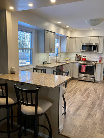 Most Popular Contessa Swivel Bar Stools in Customer's Kitchen