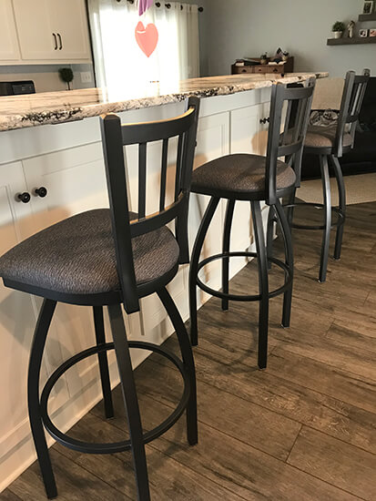 Most Popular Contessa Swivel Bar Stools in Customer's Kitchen