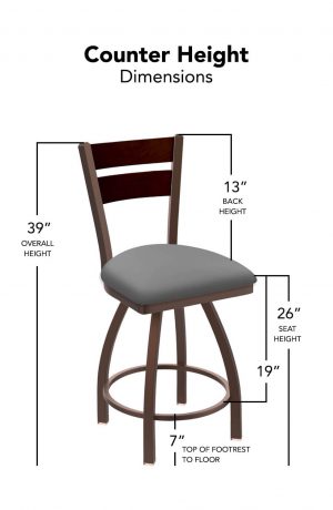Holland's Thor Stool in Counter Height - Dimensions