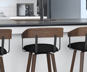 Metal and Wood Bar Stools