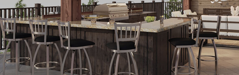 Featuring the Contessa Swivel Stools by Holland