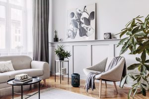 Scandinavian Home Interior of Living Room