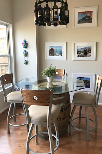 Most Popular Voltaire Swivel Bar Stools in Customer's Kitchen