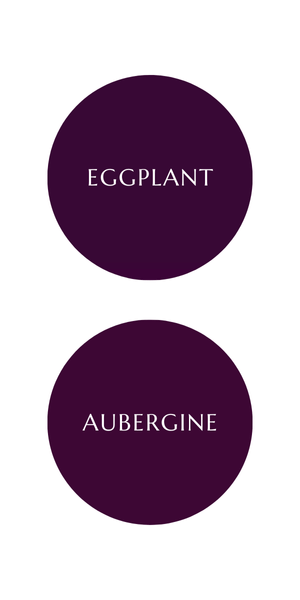 Eggplant Purple (top) and Aubergine Purple (bottom)