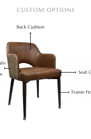 Customize this chair by selecting your seat and back cushion, alternate back cushion, and frame finish.