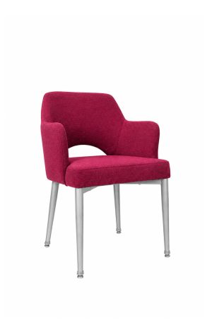 Alaric Pink Modern Dining Arm Chair