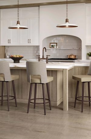 Amisco's Chase Swivel Bar Stools in Modern Kitchen Design