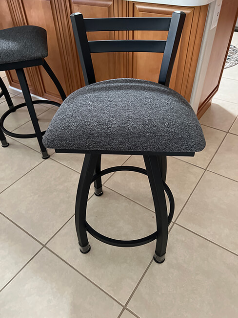 Jackie's Swivel Black Bar Stool