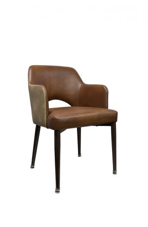 IH Seating's Alaric Mid Century Modern Dining Chair with Padded Arms