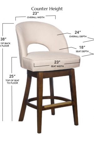 Style Upholstering's 47-SWBS Counter Height Dimensions