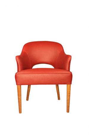 Style Upholstering's #47 Red Dining Chair - Front View