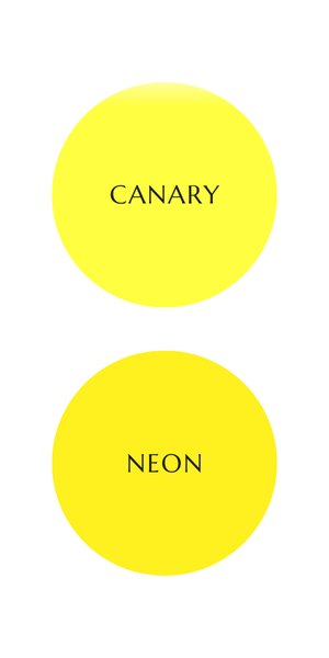 Canary Yellow (top) and Neon Yellow (bottom)