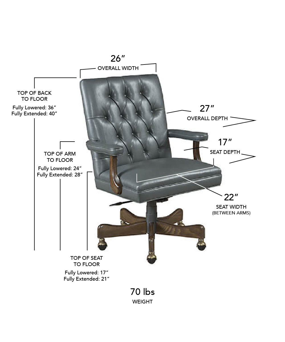 Style Upholstering's 808 Adjustable Dining Chair Dimensions