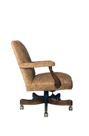 Style Upholstering's 62R Dining Chair with Arms and Casters - Side