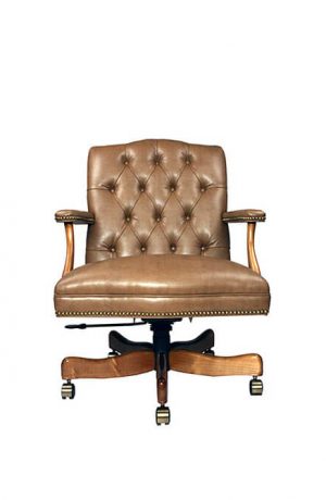 Style Upholstering's 63R Executive Chair with Nailhead Trim and Arms - Front View