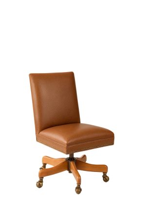 Style Upholstering 800S Transitional Upholstered Tilt Swivel Dining Chair with Casters