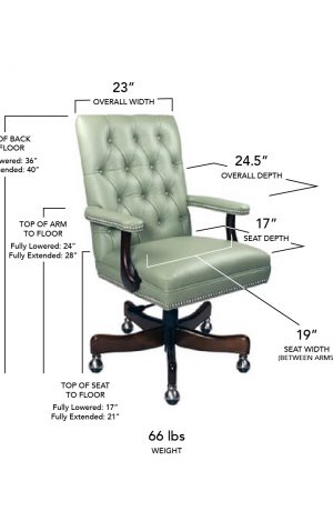 Style Upholstering's #801AS Dining Chair Dimensions