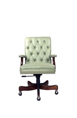 Style Upholstering's 801AS Executive Chair with Tufting and Padded Arms - Front View