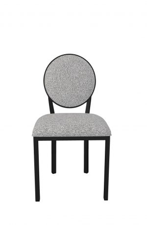 Wesley Allen's Marquis Black Upholstered Dining Chair with Round Back