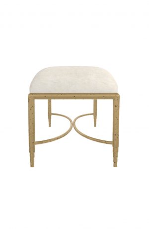 Wesley Allen's Royce Modern Upholstered Bench in Gold - Side View