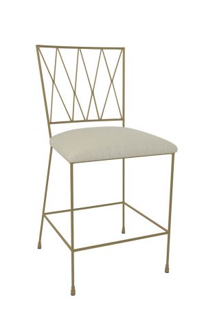 Wesley Allen's Stella Gold Modern Bar Stool with X Back