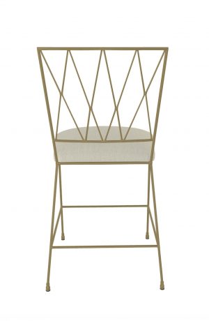 Wesley Allen's Stella Gold Modern Bar Stool with X Back - Back