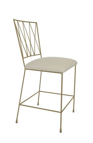 Wesley Allen's Stella Gold Modern Bar Stool with X Back - Side