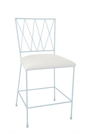 Wesley Allen's Stella Modern Blue Bar Stool with X Back
