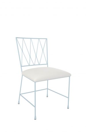 Wesley Allen's Stella Modern Blue Dining Chair with X Back