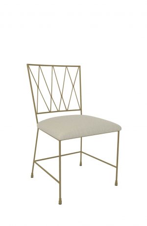 Wesley Allen's Stella Modern Gold Dining Chair with X Back