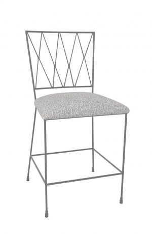 Wesley Allen's Stella Modern Gray Bar Stool with X Back