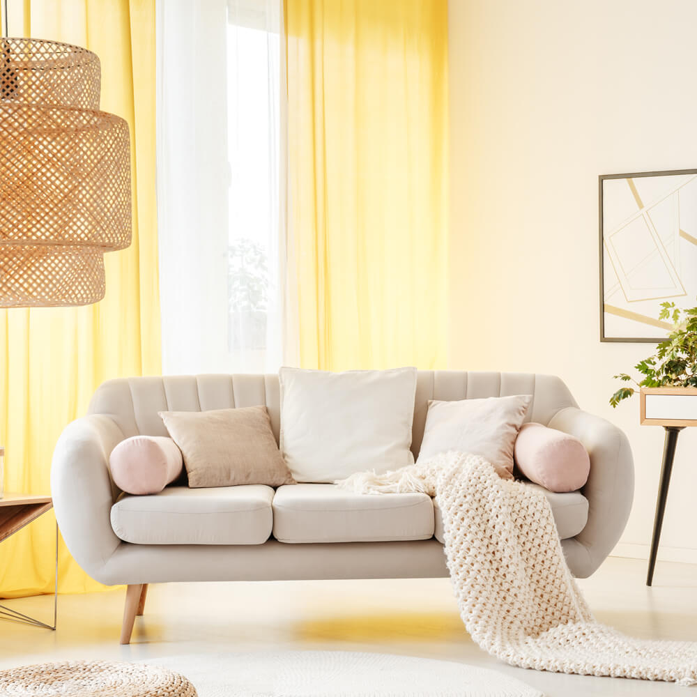 Yellow living room