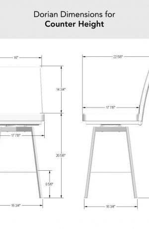 Amisco's Dorian Dimensions for Counter Height